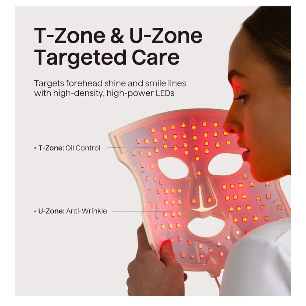 Wavytalk Glow Time LED Therapy Mask White Acne Treatment Fine Lines NEW